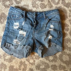 Distressed jean shorts - juniors size 1/26